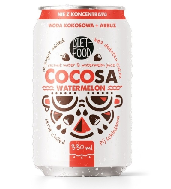 Woda kokosowa z sokiem z arbuza NFC 330 ml