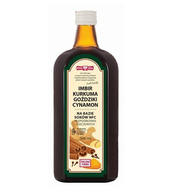 Napój NFC Imbir Kurkuma Goździki Cynamon 500 ml