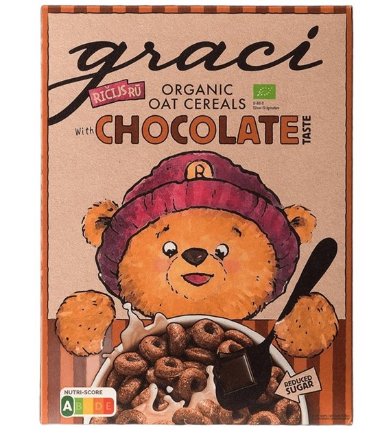 Kółeczka owsiane pełnoziarniste kakaowe BIO 300 g