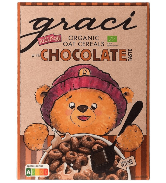 Kółeczka owsiane pełnoziarniste kakaowe BIO 300 g