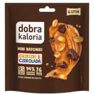 Mini batoniki  orzeszki & czekolada  (6 szt) 108 g