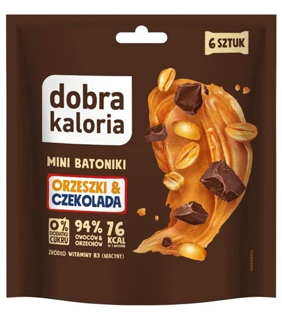 Mini batoniki  orzeszki & czekolada  (6 szt) 108 g