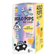 HOLOPOPS krystaliczny lizak bez cukru, o smaku ananasowym z wit C i D  (6 szt ) 36 g