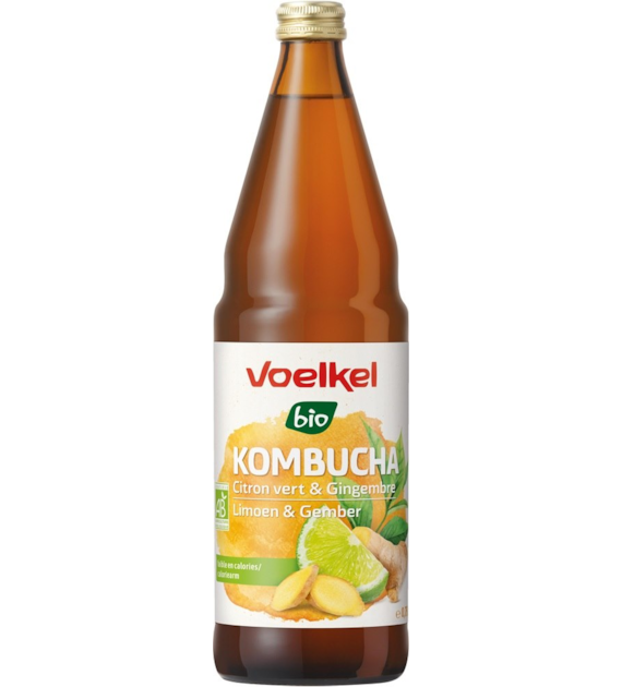Kombucha limonka-imbir BIO 750 ml