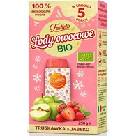 Lody do zamrażania truskawka-jabłko 100% owoców BIO 5 x 50 g