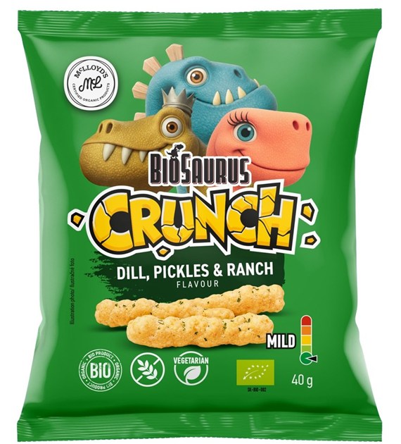 Chrupki kukurydziane Crunch o smaku koperek-pikle-sos ranczerski BEZGL. BIO 40 g