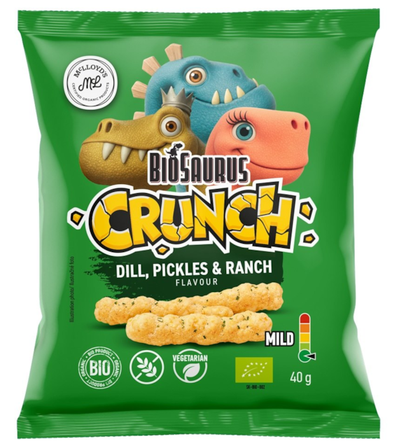 Chrupki kukurydziane Crunch o smaku koperek-pikle-sos ranczerski BEZGL. BIO 40 g