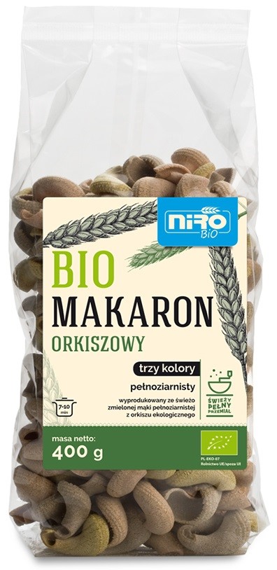 Makaron orkiszowy trzy kolory 400 g BIO