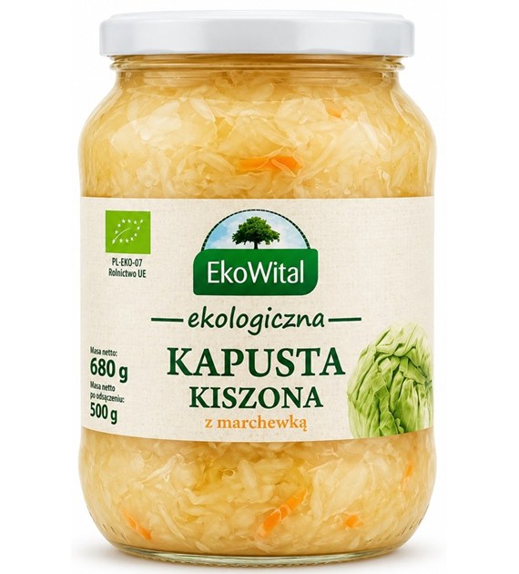 Kapusta kiszona z marchewką BIO 680 g / 500 g