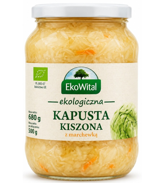 Kapusta kiszona z marchewką BIO 680 g / 500 g