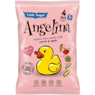 Chrupki kukurydziane ANGELINA marchew i jabłko od 7 miesiąca BEZGL. BIO 4x15g