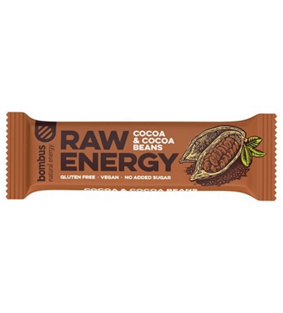 Baton RAW ENERGY z ziarnami kakaowca BEZGL. 50 g