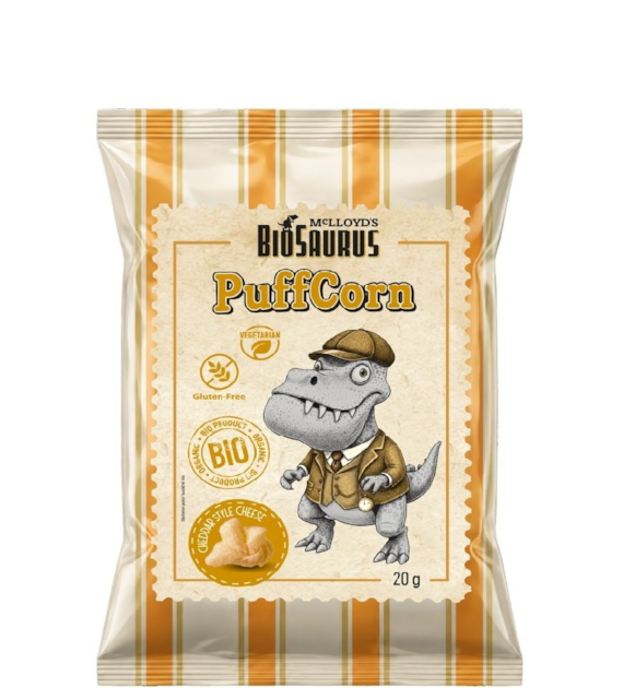 Chrupki kukurydziane Puffcorn o smaku cheddar BEZGL. BIO 20 g