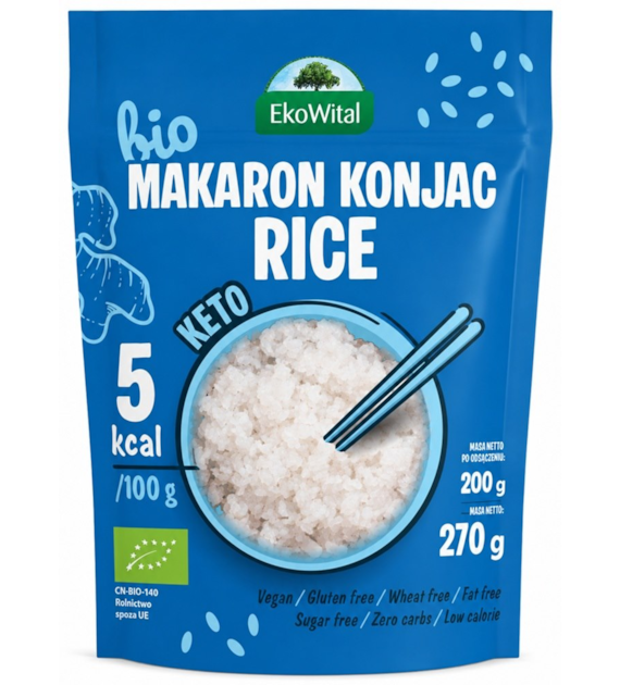 Makaron KONJAC rice Bezglutenowy BIO 270 g/ 200 g