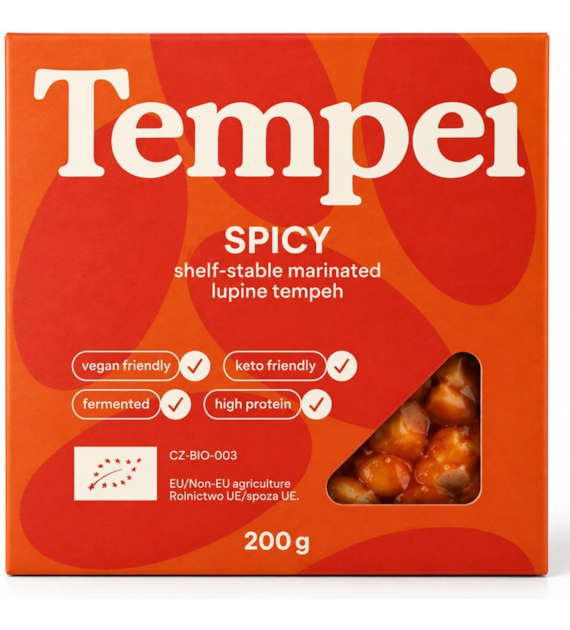 Tempeh z łubinu marynowany pikantny BIO 200 g
