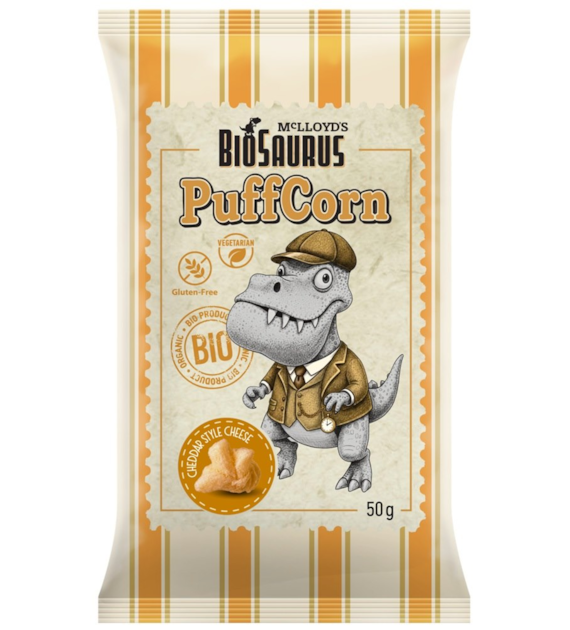 Chrupki kukurydziane Puffcorn o smaku cheddar BEZGL. BIO 50 g