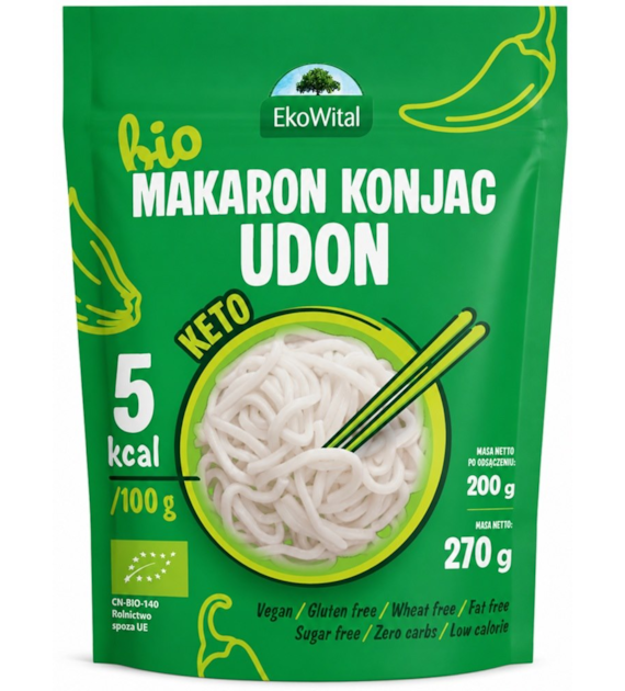 Makaron KONJAC udon Bezglutenowy BIO 270 g/ 200 g