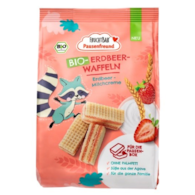 Wafelki truskawkowe z kremem mlecznym BIO 100 g