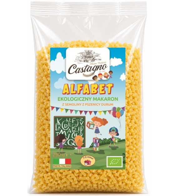Makaron z pszenicy durum dla dzieci BIO 250 g Alfabet