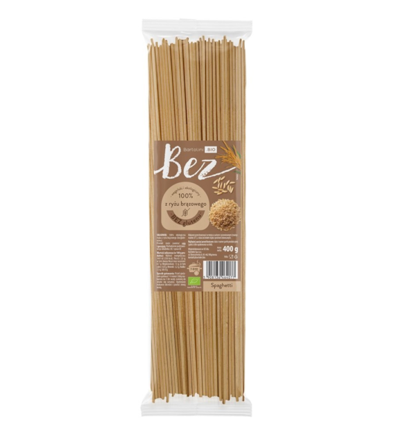 Makaron z ryżu brązowego spaghetti  bezglutenowy BIO 400 g