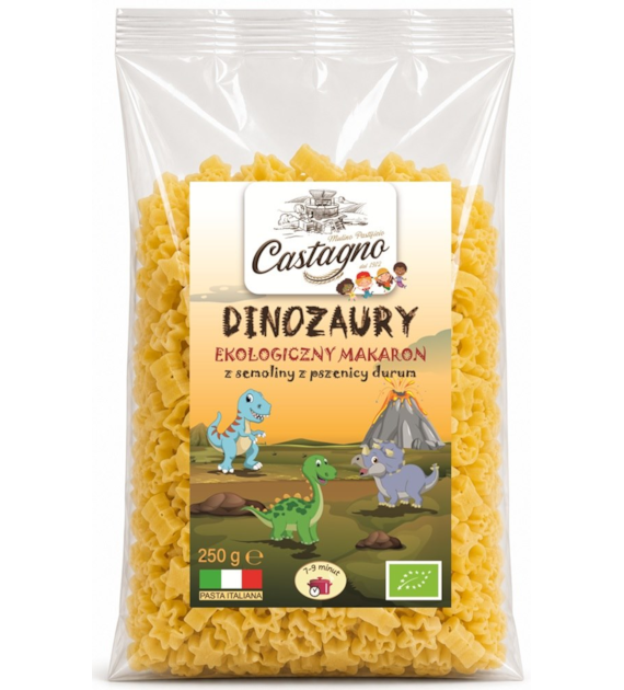 Makaron z pszenicy durum dla dzieci BIO 250 g Dinozaury