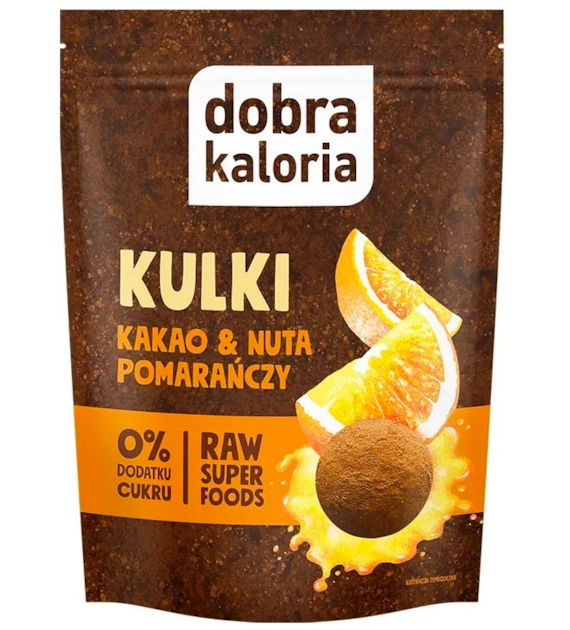 Kulki daktylowe kakao & pomarańcza bez dodatku cukru 65g