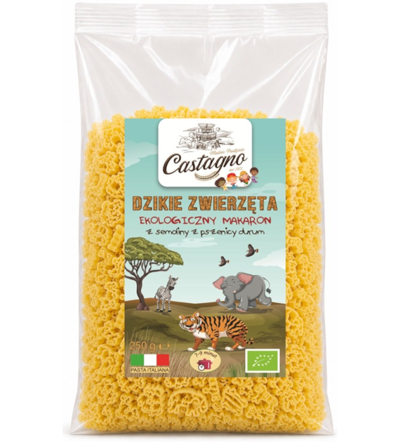 Makaron z pszenicy durum dla dzieci BIO 250 g Dzikie Zwierzęta