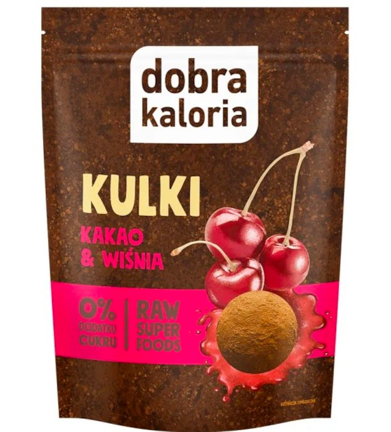 Kulki daktylowe kakao & wiśnia bez dodatku cukru 58g