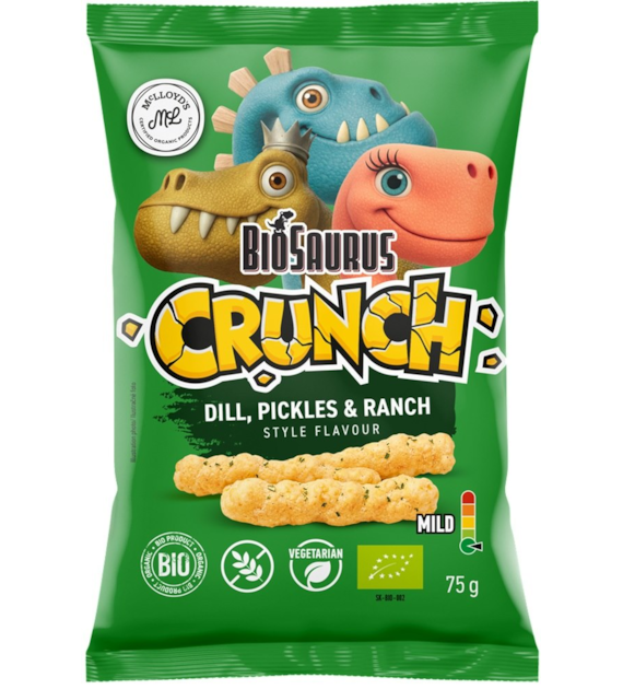 Chrupki kukurydziane Crunch o smaku koperek-pikle-sos ranczerski BEZGL. BIO 75 g