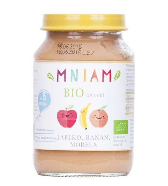 Deser jabłko-banan-morela od 5 miesiąca BIO 190 g MNIAM