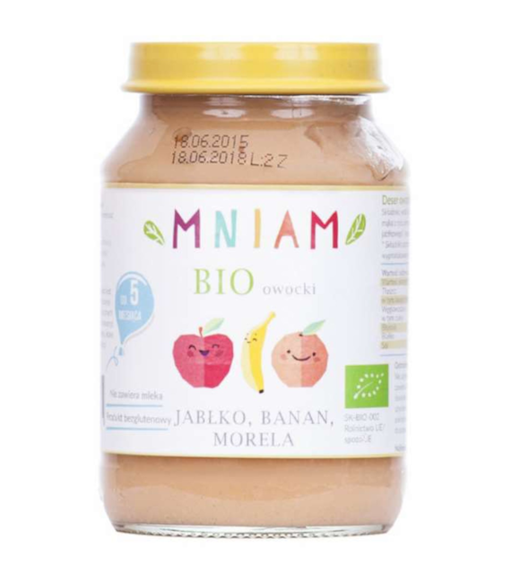 Deser jabłko-banan-morela od 5 miesiąca BIO 190 g MNIAM