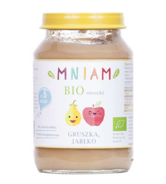 Deser gruszka-jabłko od 5 miesiąca BIO 190 g MNIAM