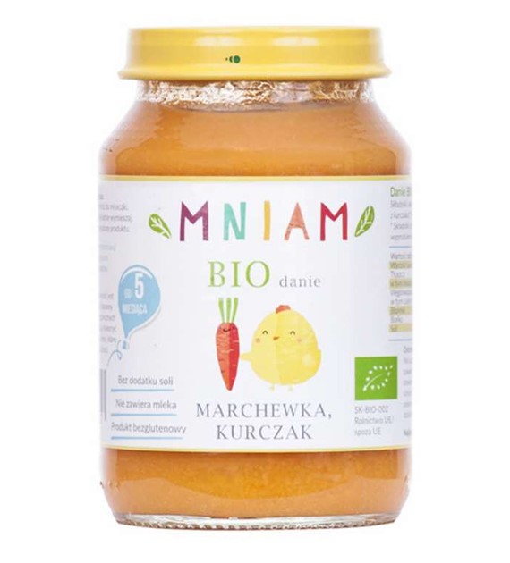 Danie marchewka-kurczak od 5 miesiąca BIO 190 g MNIAM