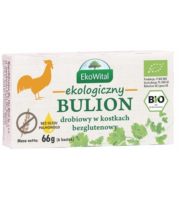 Bulion drobiowy w kostkach bez oleju palmowego BEZGL. BIO 66 g
