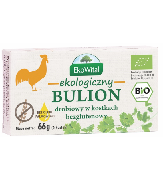 Bulion drobiowy w kostkach bez oleju palmowego BEZGL. BIO 66 g