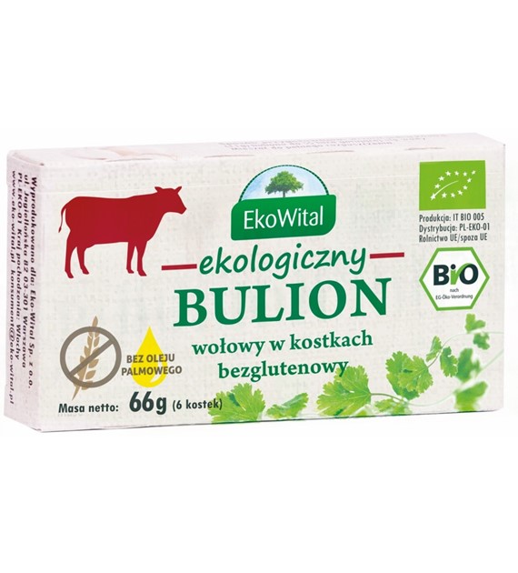 Bulion wołowy w kostkach bez oleju palmowego BEZGL. BIO 66 g