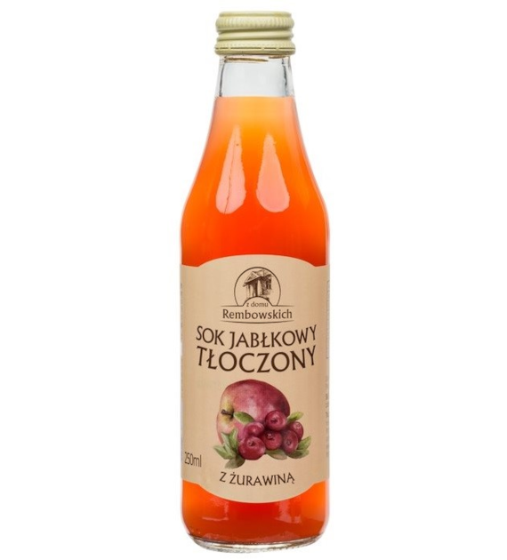 Sok jabłkowy tłoczony z żurawiną 250 ml