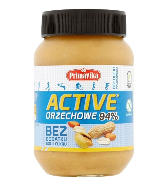 Pasta orzechowa Active 98% – bez dodatku soli i cukru 470 g