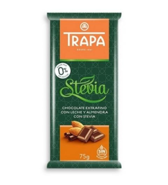 Czekolada mleczna z migdałami ze stewią 75 g